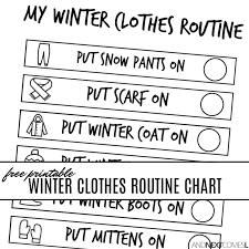 Free Printable Winter Visual Routine Chart For Kids And
