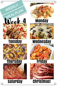 easy weekly meal plan week 4 family