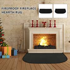 Fireproof Fireplace Mat Half Round