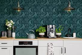 Explore our favorite patterns below. 15 Wallpaper Backsplashes That Ll Transform Your Kitchen