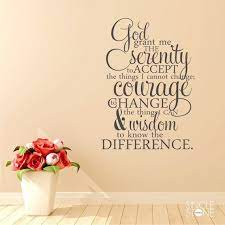 Serenity Prayer Wall Decal Quote Vinyl