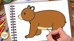 Hướng dẫn cách vẽ CON GẤU, Tô màu CON GẤU - How to draw a Bear - YouTube