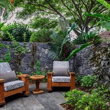 gray tropical outdoor space and