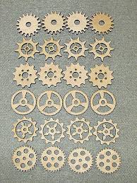 24 laser cut 2 wood wooden gears gear