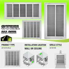 Filtered Air Grille Wall Ceiling White