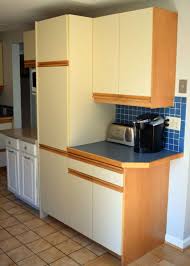 how to update dated laminate cabinets