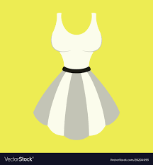 Icon In Flat Design Fashion Clothes Fluffy Dress