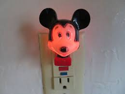 Vintage Mickey Mouse Child S Night Light Disney Nursery Playroom Works Ebay