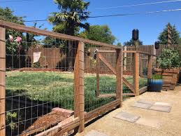 diy hog wire garden fence for under