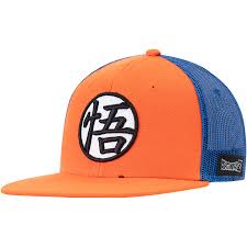 New era dragon ball z hat. Dragon Ball Z Logo Mesh Adjustable Snapback Hat Orange