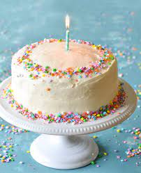 Vanilla Birthday Cake with Old-Fashioned Vanilla Buttercream - Once Upon a  Chef gambar png