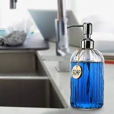 Glass Soap Dispenser With Rust Proof