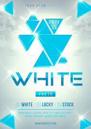 White Party Flyer Fashion Dresses