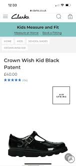 clarks crown wish black patent