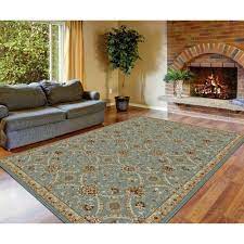 oriental blue rug with all over pattern
