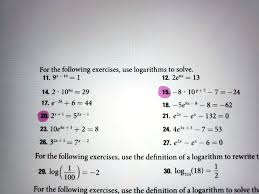 Logarithms To Solve