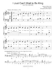 Download occupational octaves piano book 6 sheet music pdf for intermediate level now available in our sheet music library. Elton John I Just Can T Wait To Be King Sheet Music Download Printable Broadway Pdf Educational Piano Score Sku 52951