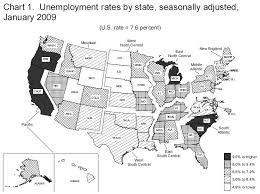 Visual Unemployment Rate Map By State January 2009 Work