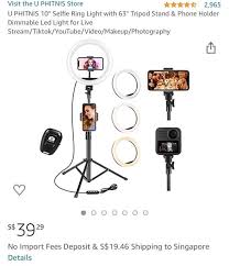 selfie ring light with 63 tripod stand
