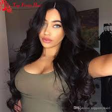 Black water wave brazilian virgin human hair extensions natural weave weft wavy. Natural Wavy Full Lace Wigs Middle Part Long Natural Looking Jet Black Celebrity Human Hair Wigs Virgin Peruvian Hair For White Women Wigs For Men Wigs For Kids From Topprettyhair1 49 95 Dhgate Com