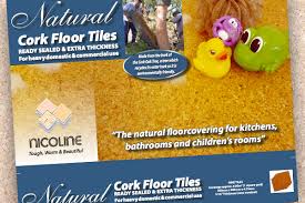 5mm Sealed Cork Floor Tiles Natural