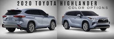 2020 Toyota Highlander Paint Color Options