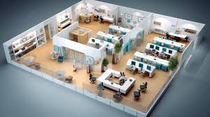 3d Rendering Of An Isometric Office