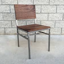 walnut and steel dining or desk chair