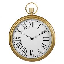 Gold Pocket Watch Wall Clock