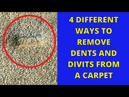 how to remove carpet dents which