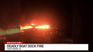 boat dock fire in scottsboro alabama