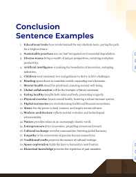 conclusion sentence 99 exles tips