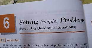 Problems Based On Quadratic Equations