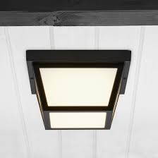 maima led outdoor porch ceiling light black w frosted white lens 1000 lumens 3000k warm white