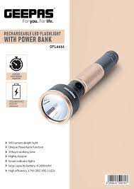 geepas rechargeable led flashlight