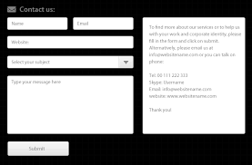 Psd Of The Day Simple Contact Form Template 92 Pixels