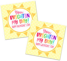 I love this subway art heart printable. You Brighten My Day Gift Tags And Galentine S Day Gift Happy Go Lucky