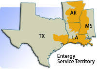 The energy system map includes an interactive map view, a searchable energy topics index view, and accompanying videos. Company History Entergy Newsroom