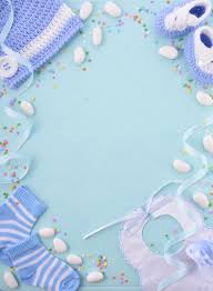 blue baby shower nursery background