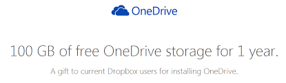 how to get 100 gb free onedrive cloud