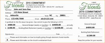 Pledge Cards Template Free Card Donation Excel Templates For