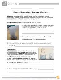 The paper student exploration energy conversions gizmo answer key. Gizmo Chemical Changes Docx
