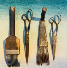 the tools used in bespoke rug making