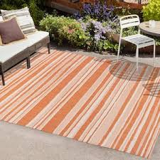 jonathan y castara wavy stripe modern indoor outdoor area rug orange cream 4x6 feet