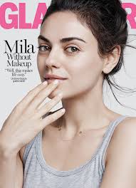 mila kunis makeup free glamour cover