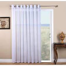 Tergaline Sheer White Double Wide Grommet Curtain Panel 108 Wx84 L