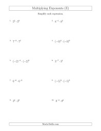 Multiplying Exponents With Negatives A