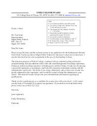 Cover Letter Sample For Elementary Teaching Position Cover Sample    