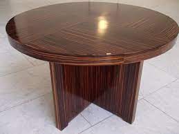 Art Deco Round Macassar Coffee Table