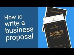 how to write a business proposal step